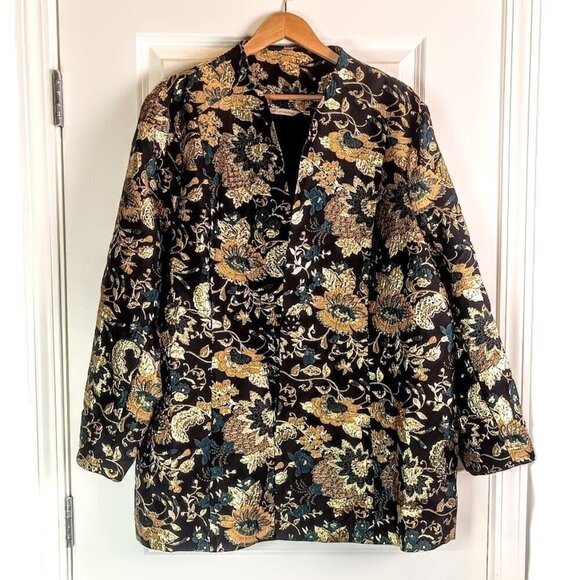 Soft Surroundings Viola Metallic Jacquard Jacket 3X - Picture 4 of 8